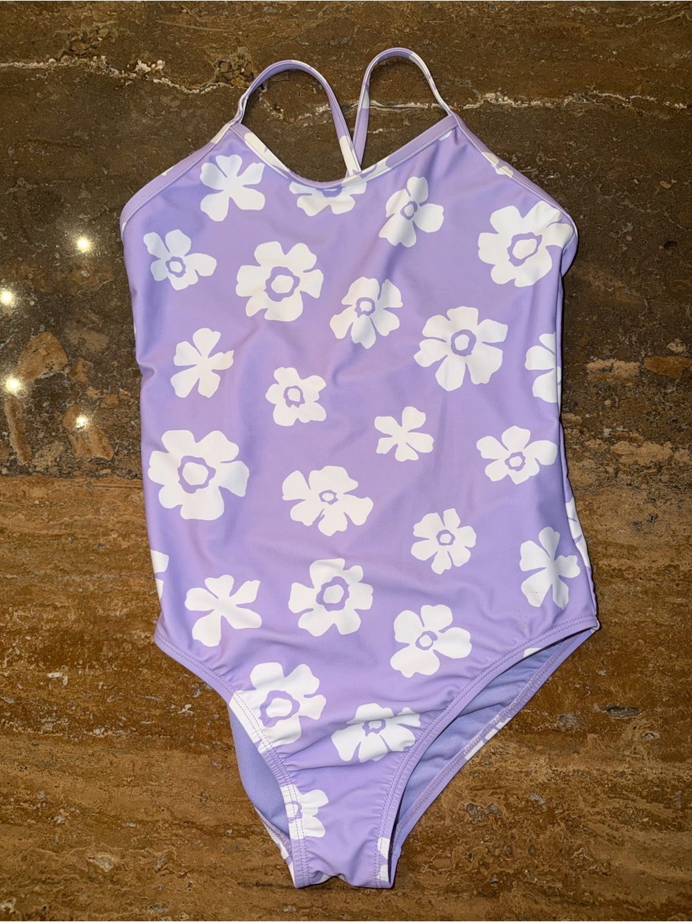 GAP Lavender Floral One-Piece Swimsuit for Kids NWOT